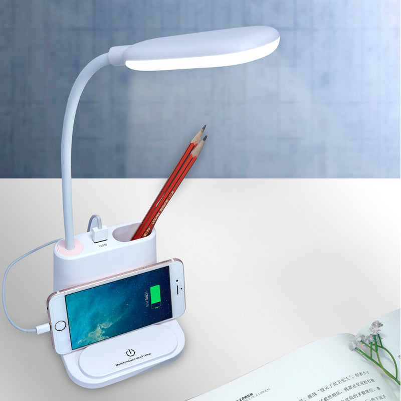 Lámpara de Escritorio LED Multifunción – Recarga tu celular y Portalápices