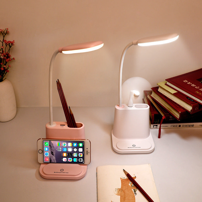 Lámpara de Escritorio LED Multifunción – Recarga tu celular y Portalápices