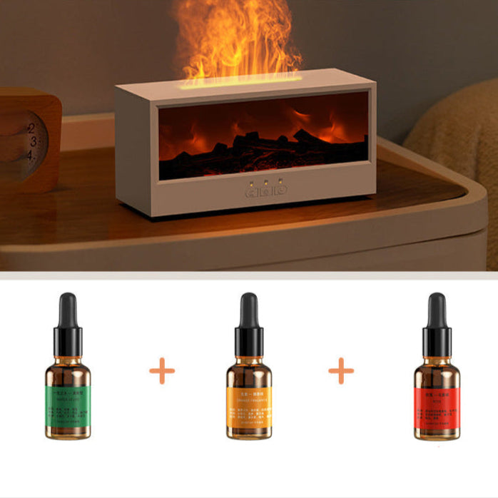 Humidificador Aromático con Efecto Llama 3D – Difusor con Control Remoto