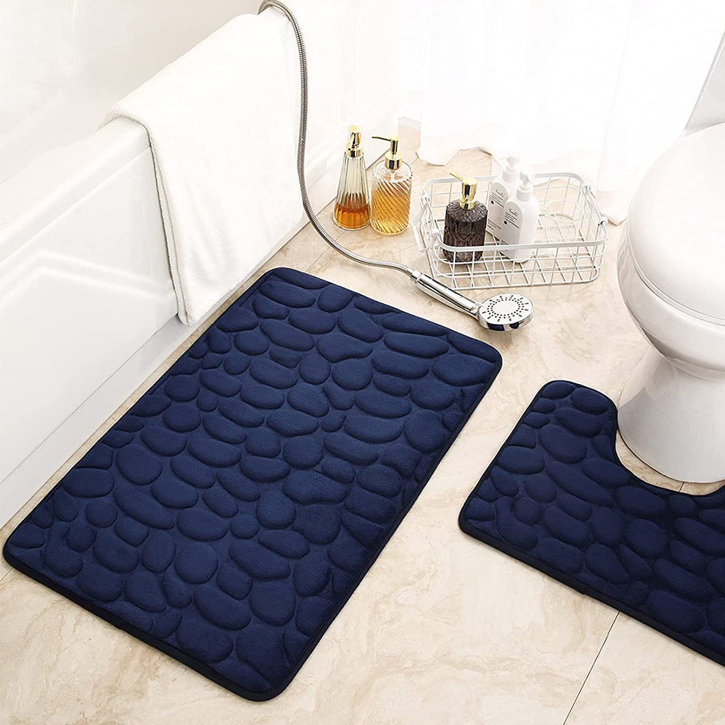 alfombra de baño de algodón, alfombra absorbente, alfombra antideslizante para puerta de baño