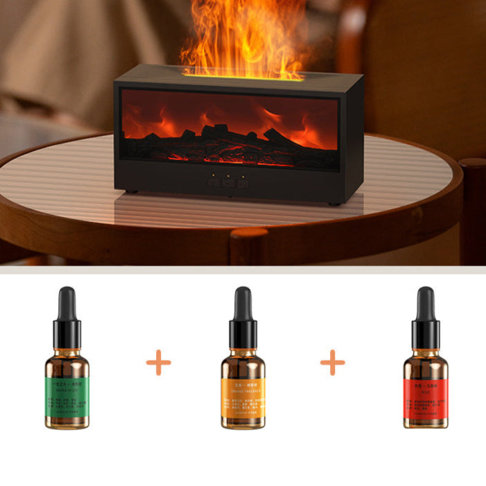 Humidificador Aromático con Efecto Llama 3D – Difusor con Control Remoto