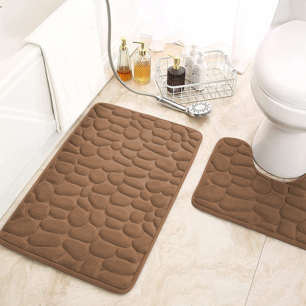 alfombra de baño de algodón, alfombra absorbente, alfombra antideslizante para puerta de baño