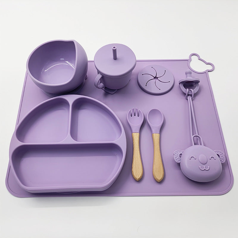Set de Vajilla Infantil de Silicona – Antideslizante, Resistente y Seguro para Bebés