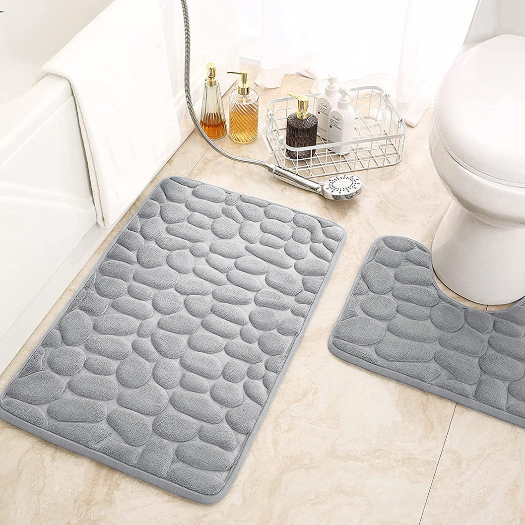 alfombra de baño de algodón, alfombra absorbente, alfombra antideslizante para puerta de baño