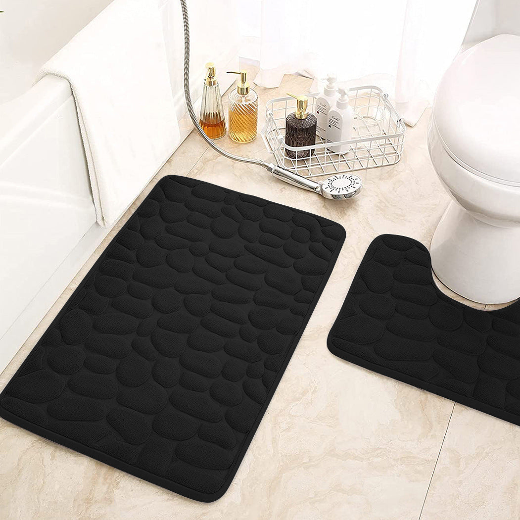 alfombra de baño de algodón, alfombra absorbente, alfombra antideslizante para puerta de baño