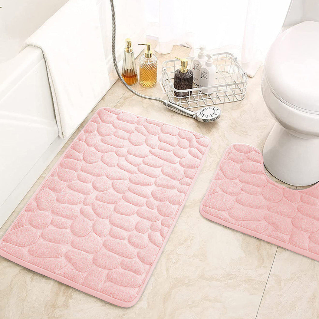 alfombra de baño de algodón, alfombra absorbente, alfombra antideslizante para puerta de baño