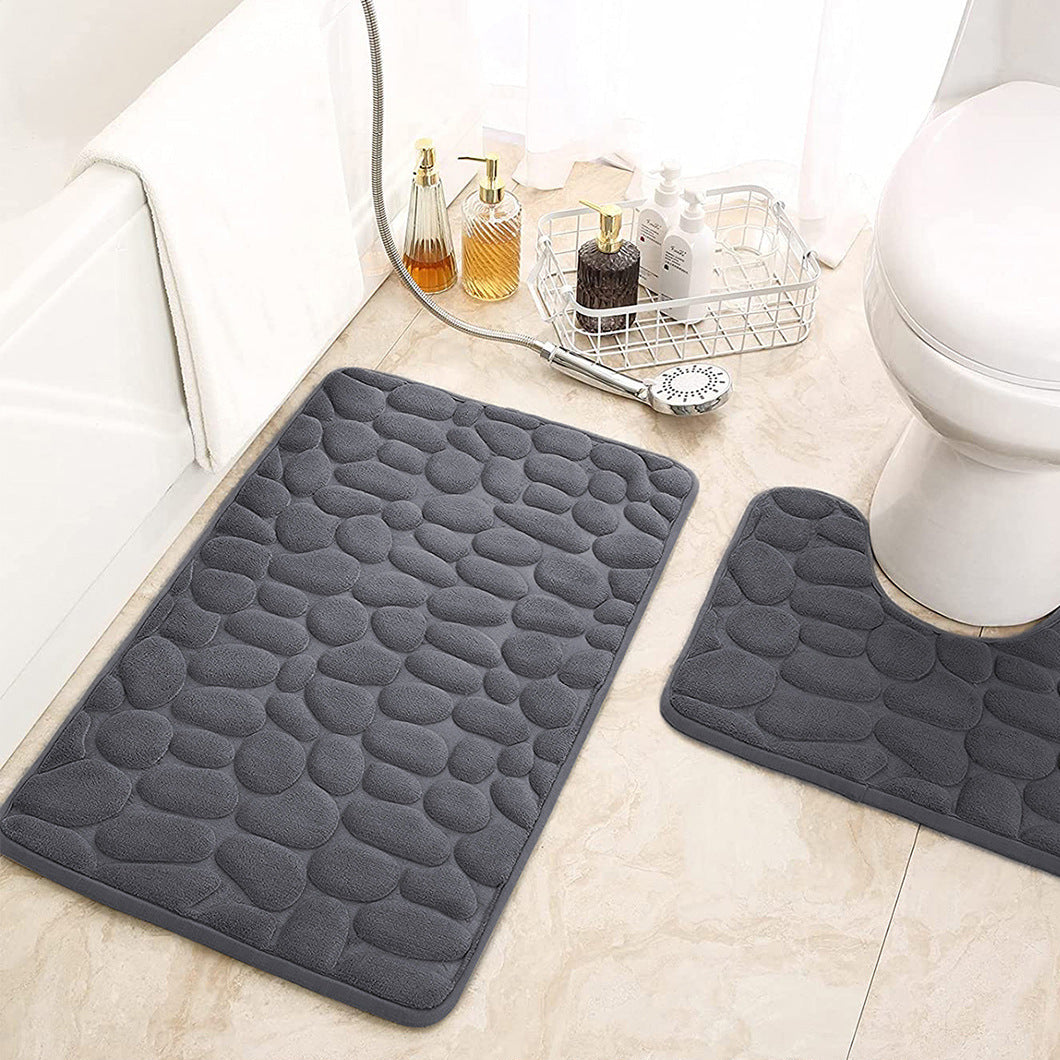 alfombra de baño de algodón, alfombra absorbente, alfombra antideslizante para puerta de baño