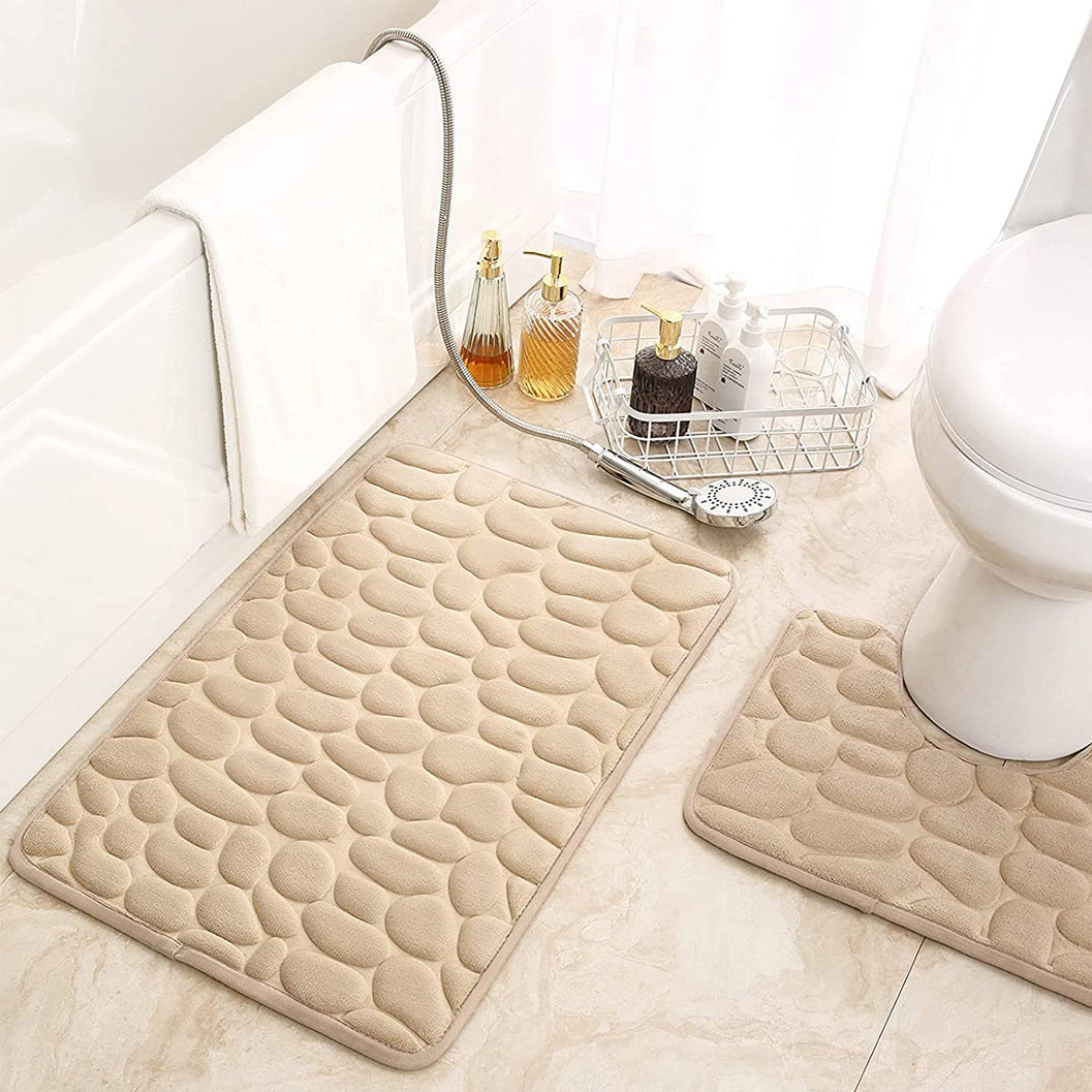 alfombra de baño de algodón, alfombra absorbente, alfombra antideslizante para puerta de baño