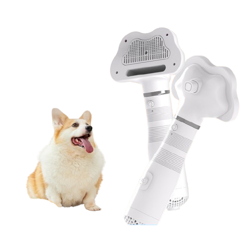 Cepillo Eléctrico 2 en 1 para Mascotas – Secador y Peine Removedor de Pelo