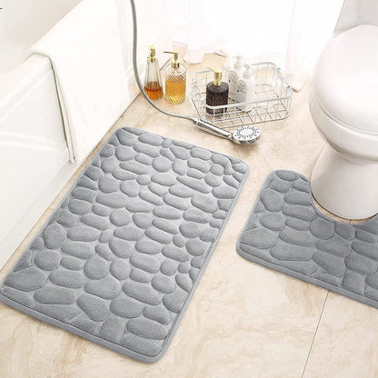 alfombra de baño de algodón, alfombra absorbente, alfombra antideslizante para puerta de baño