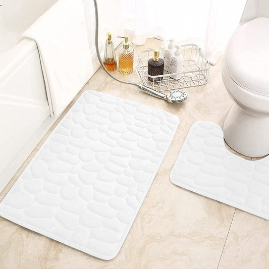 alfombra de baño de algodón, alfombra absorbente, alfombra antideslizante para puerta de baño