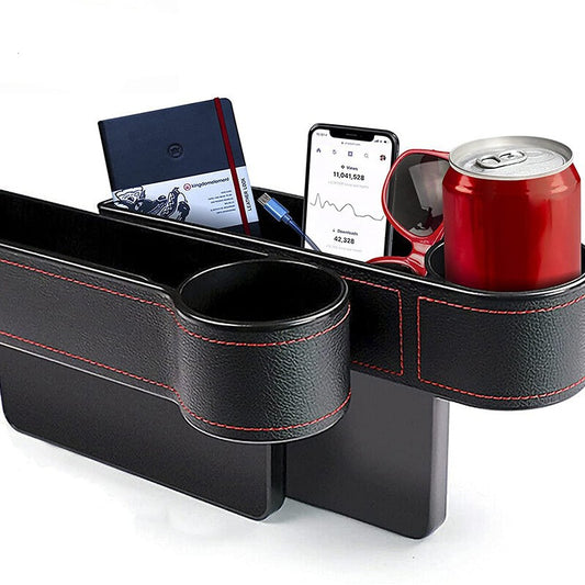 AutoPocket – Organizador Lateral con Portavasos para Automoviles